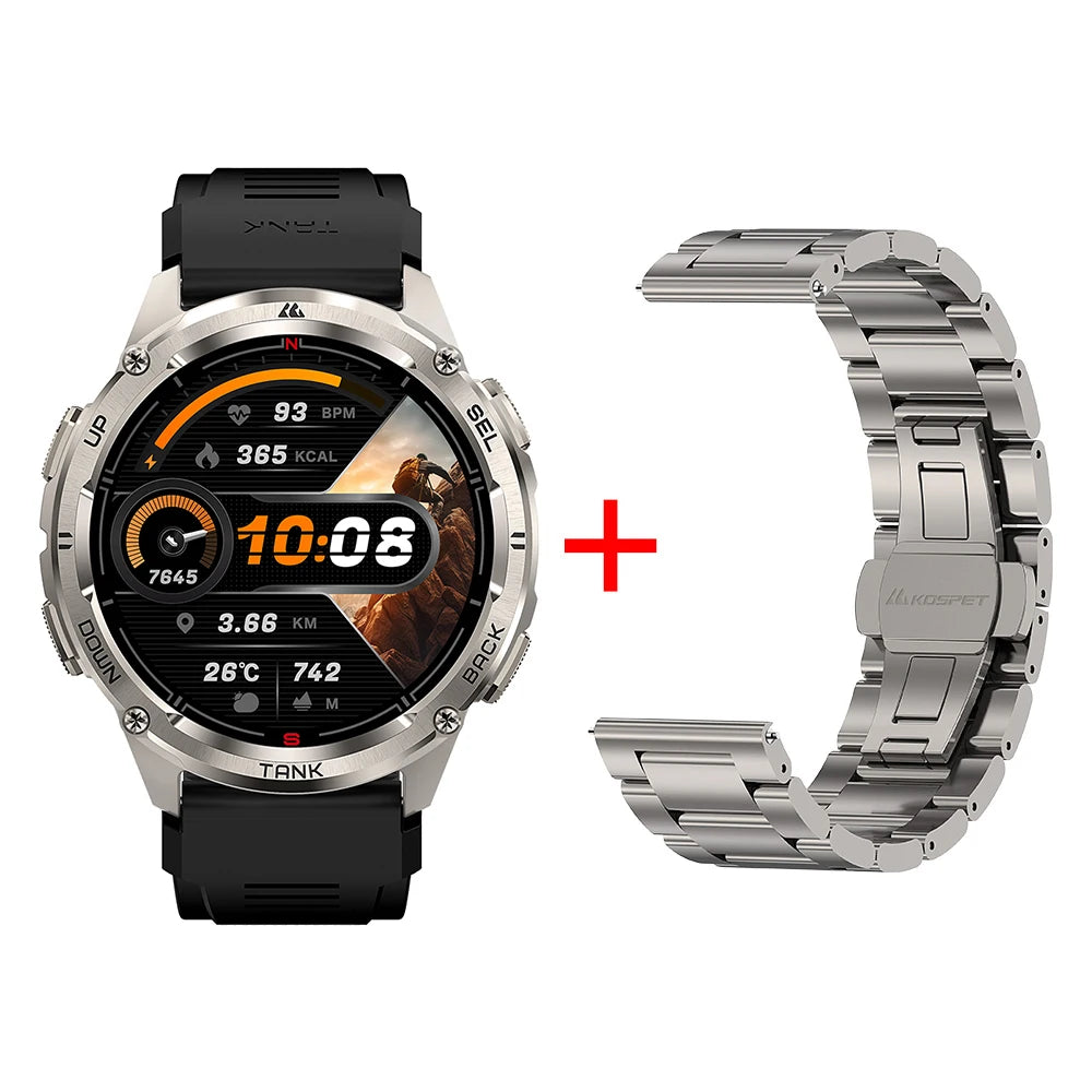 KOSPET Tank T3 Ultra 2 GPS Smartwatch Outdoor Altimeter Compass
