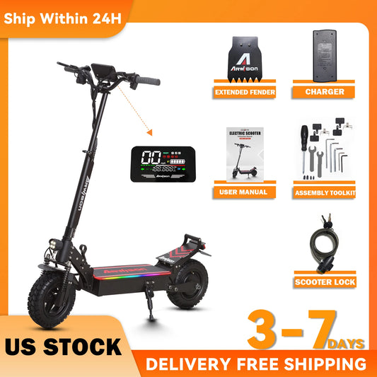 Arwibon Q30 Adult Folding Electric Scooter With Powerful Motor