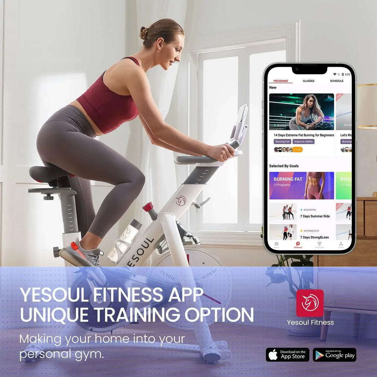 Smart Magnetic Resistance Exercise Bike for Home Indoor Cycling