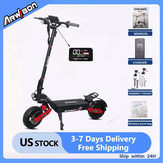 Arwibon 1200W Foldable Electric Scooter For Adult Riders