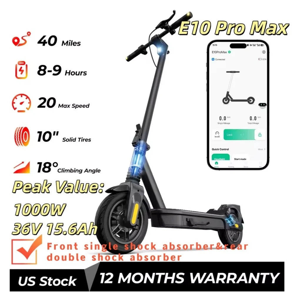 HeroPick Foldable Electric Scooter With Long Range For Adults