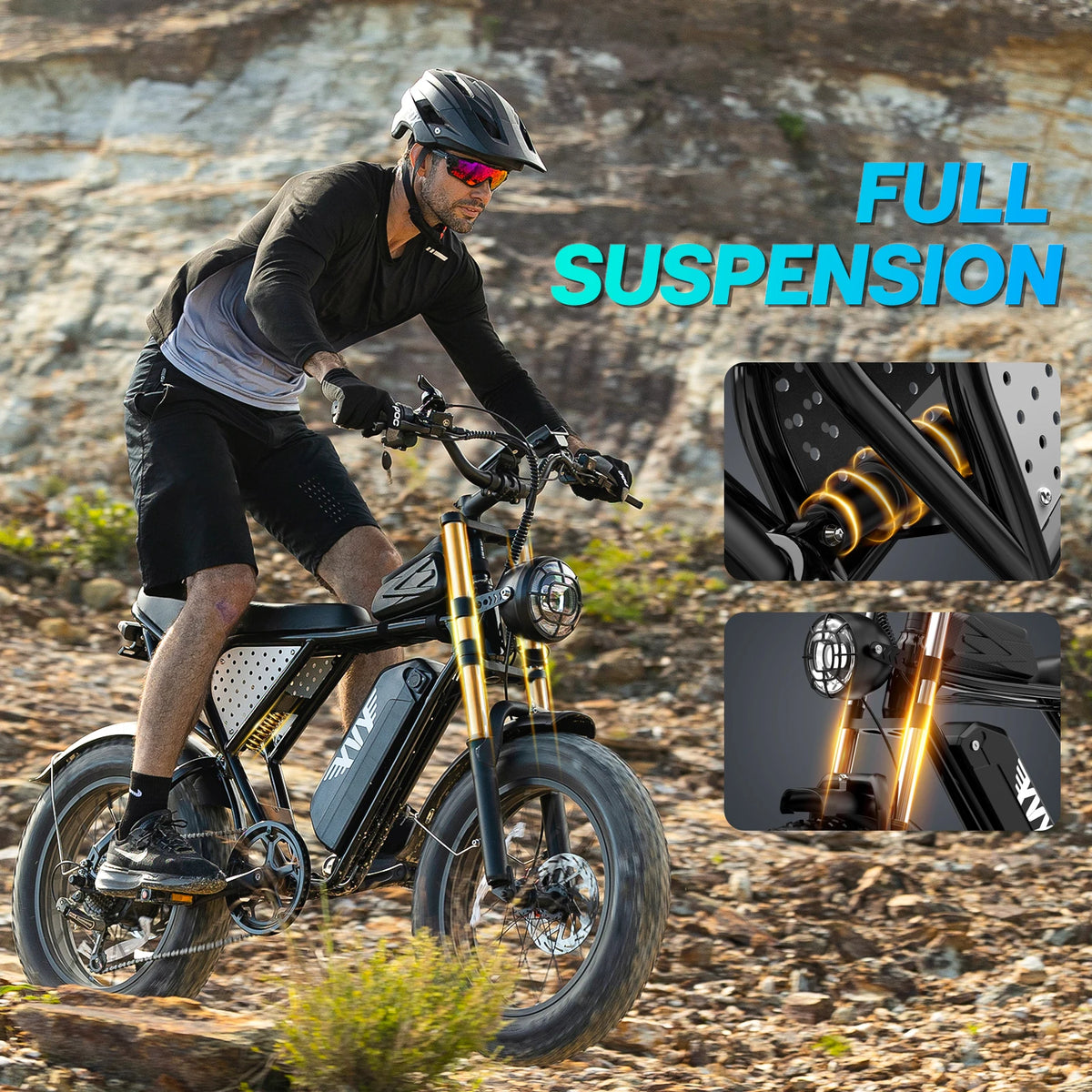 YVY K20 Lite Electric Fat Tire Mountain Bike For Adults