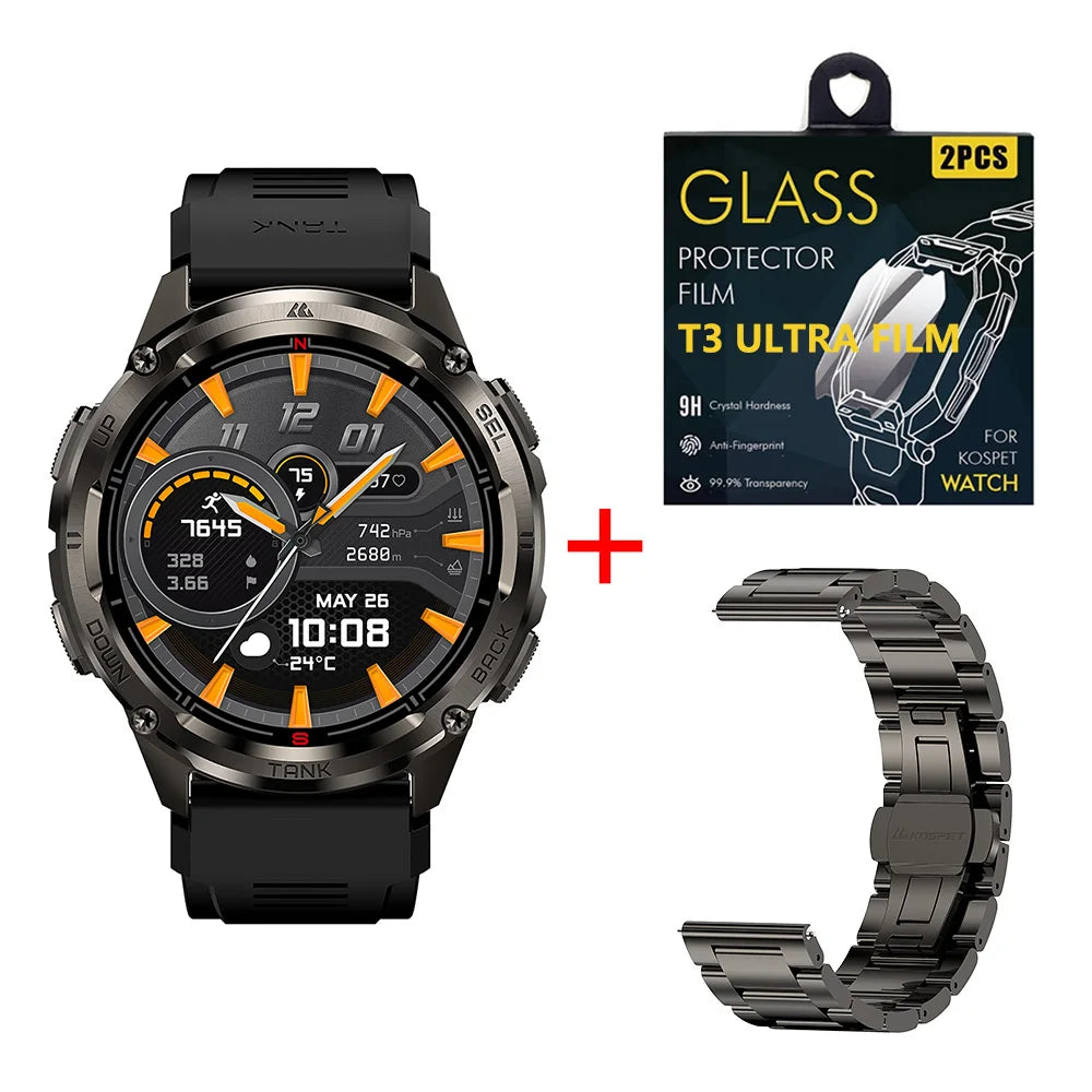 KOSPET Tank T3 Ultra 2 GPS Smartwatch Outdoor Altimeter Compass