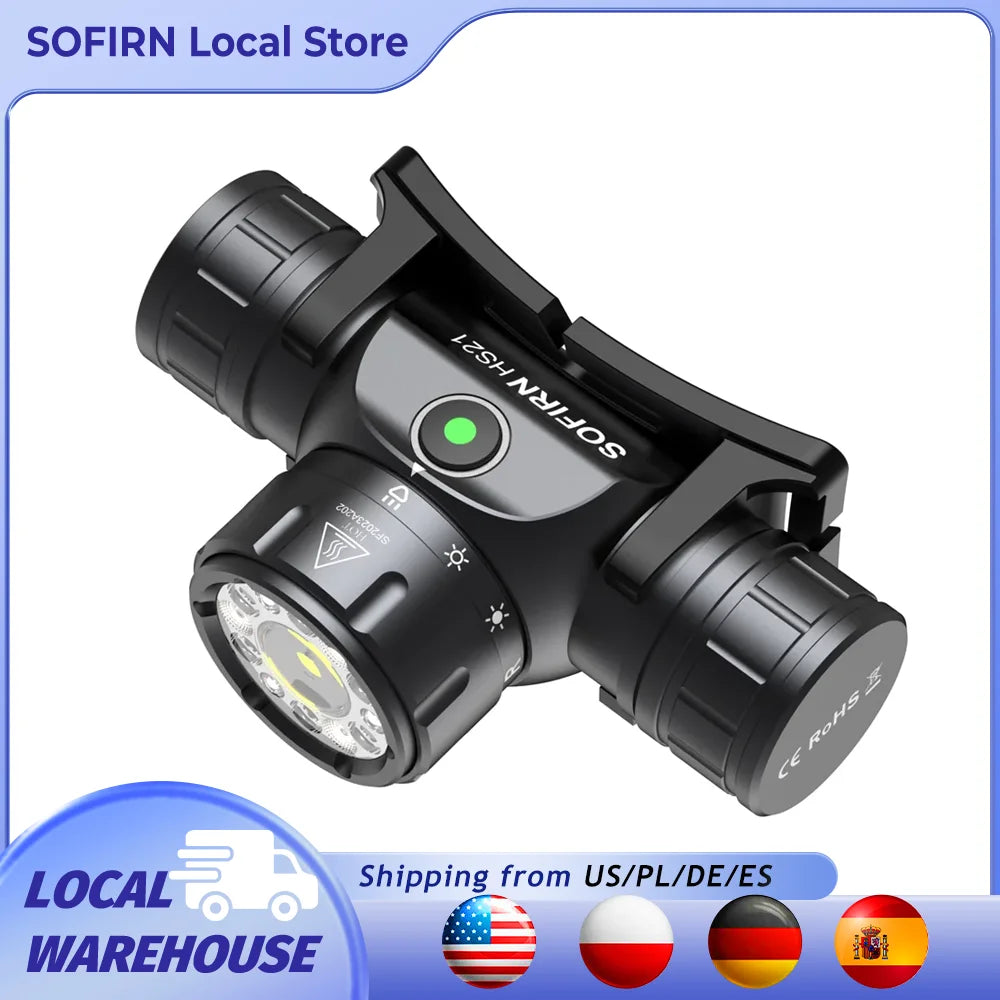 Sofirn HS21 2000 lumens SFT40 EDC Headlamp Usb C Rechargeable