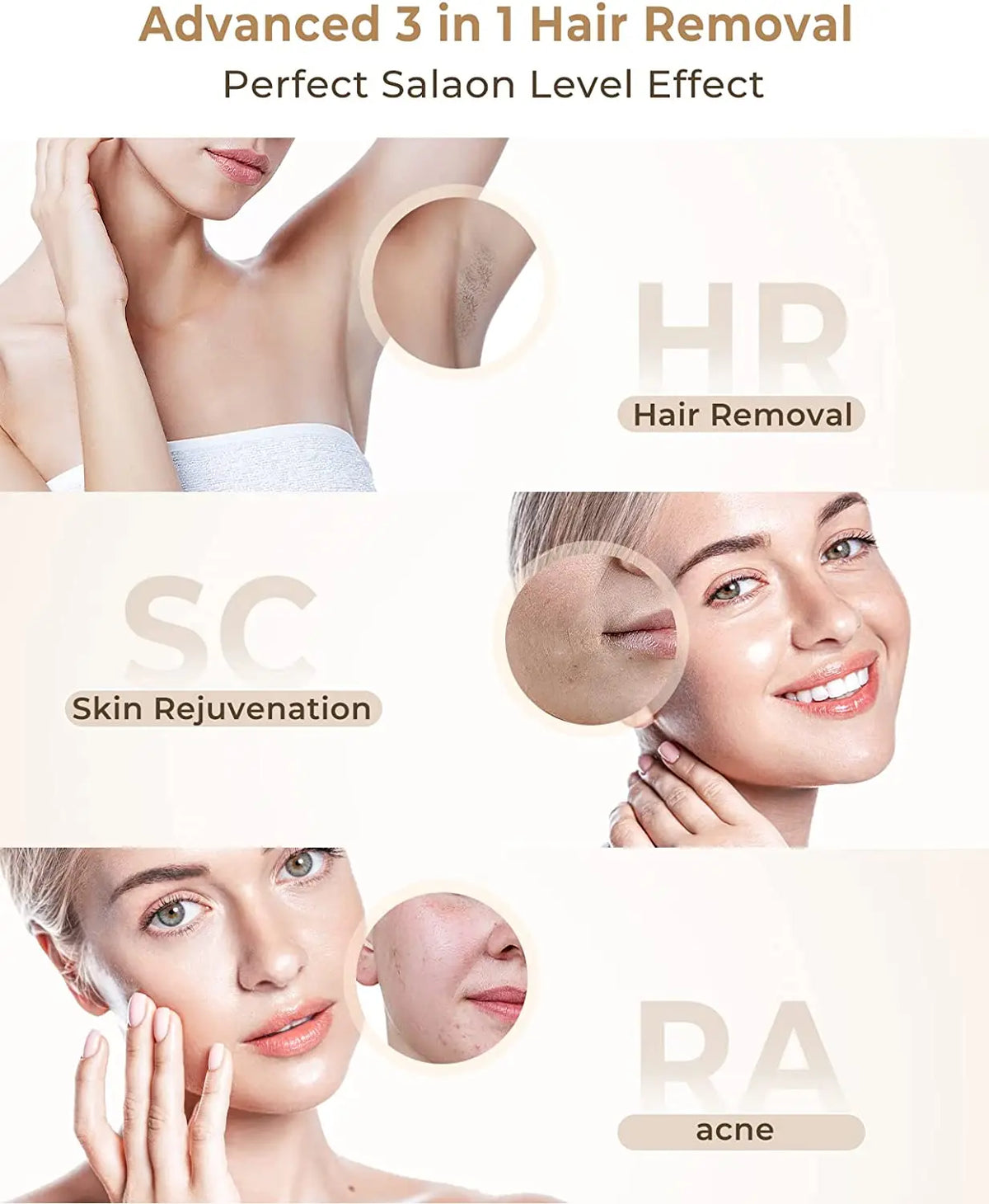 Lysmoski IPL Hair Removal Epilator Device For Whole Body