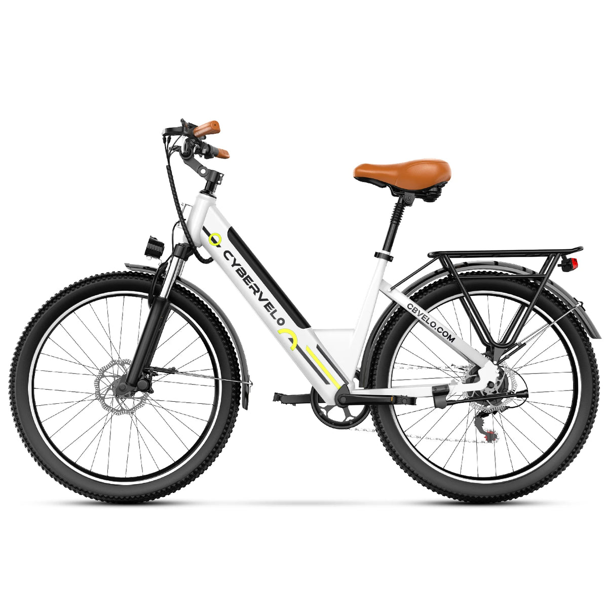 Cybervelo Urban Commute Step Through Electric Bike With Seven Speed