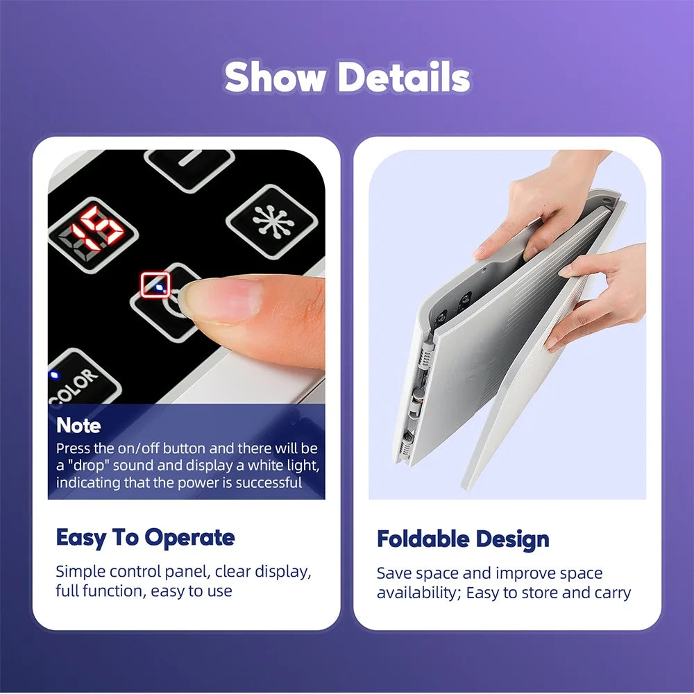 Foreverlily Foldable LED Skin Rejuvenation And Nano Spray Device