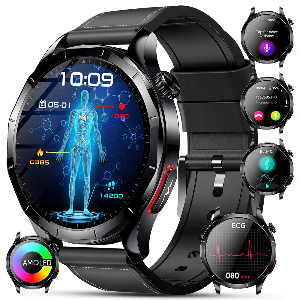 Marsyu ECG PPG Smartwatch For Comprehensive Health And Fitness Monitoring