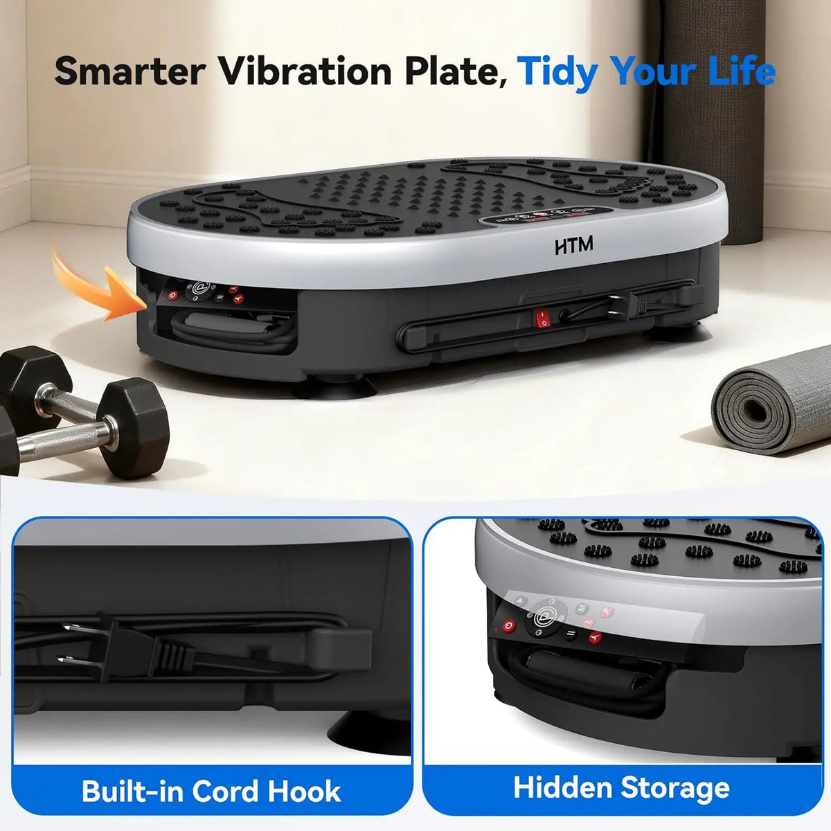HTM Vibration Plate Exercise Machine With Remote And Led Display
