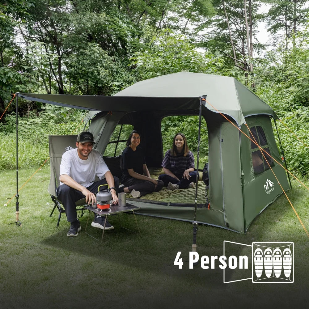 Night Cat Instant Pop Up Blackout Waterproof Camping Tent