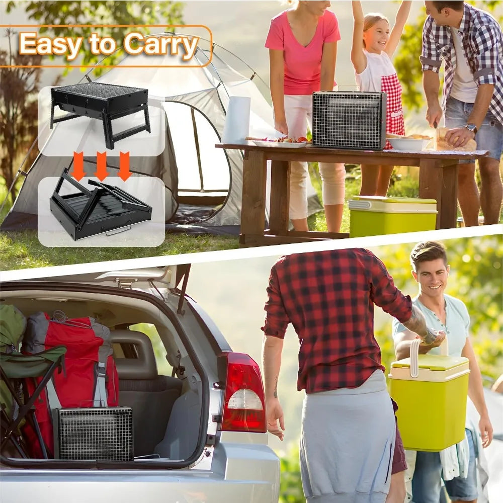 XIUWO Portable Folding Charcoal Grill For Outdoor Cooking