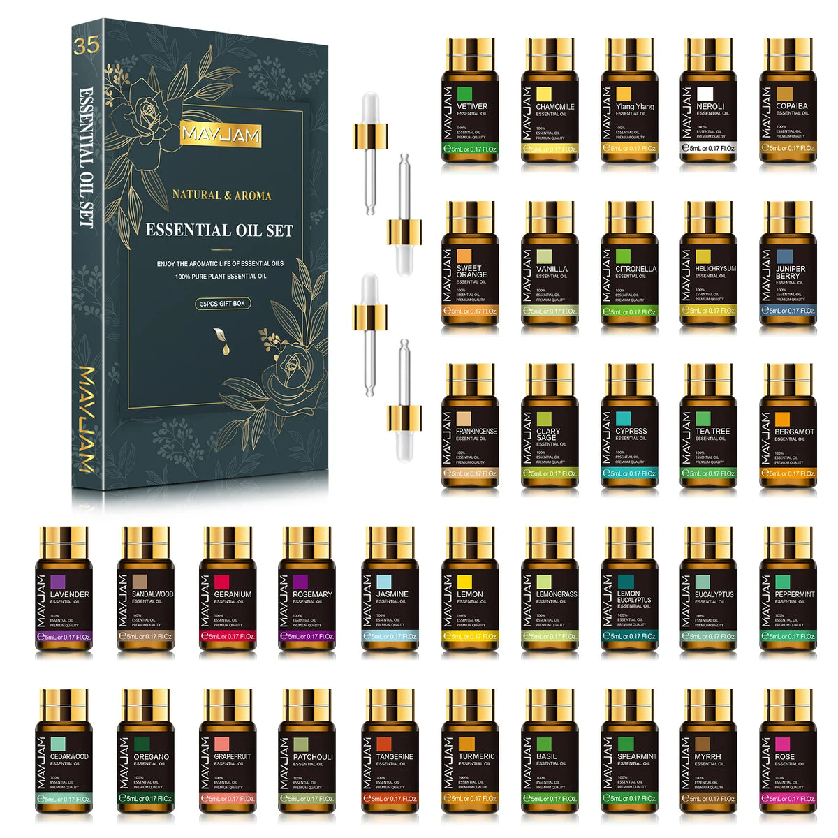 MAYJAM Pure Essential Oil Set For Home Aromatherapy Diffuser