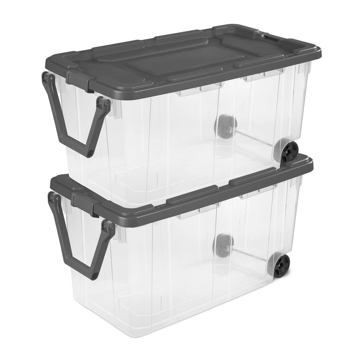 Sterilite Industrial Wheeled Storage Tote With Secure Handle
