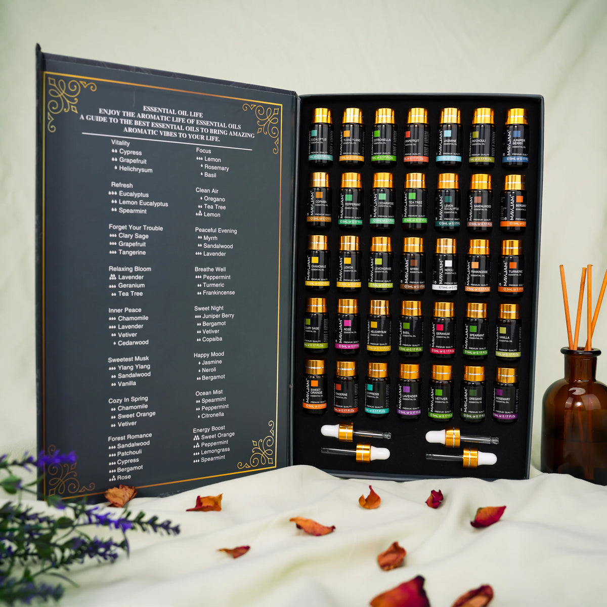 Mayjam Essential Oils Gift Box Collection For Aromatherapy