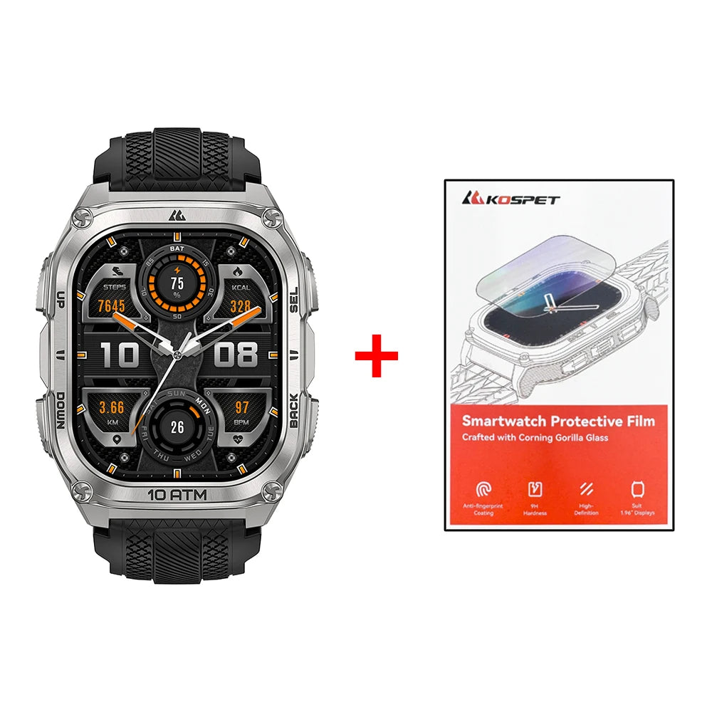 KOSPET Tank M4 Stainless Steel GPS Smartwatch With Health Monitoring