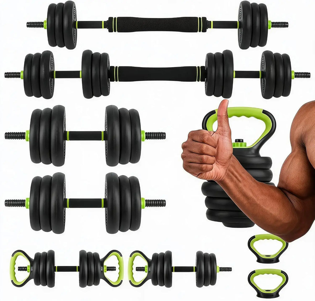 HiMiss Adjustable Dumbbell Set For Home Gym Fitness Training Equipment