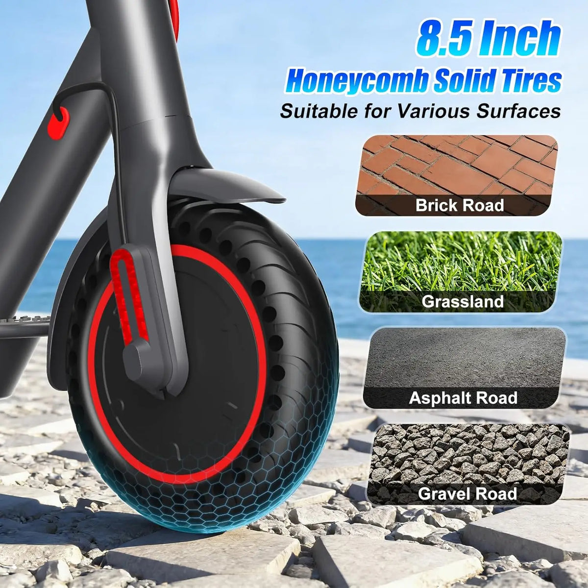OBX Electric Scooter With App, Foldable Adult Commuter Scooter