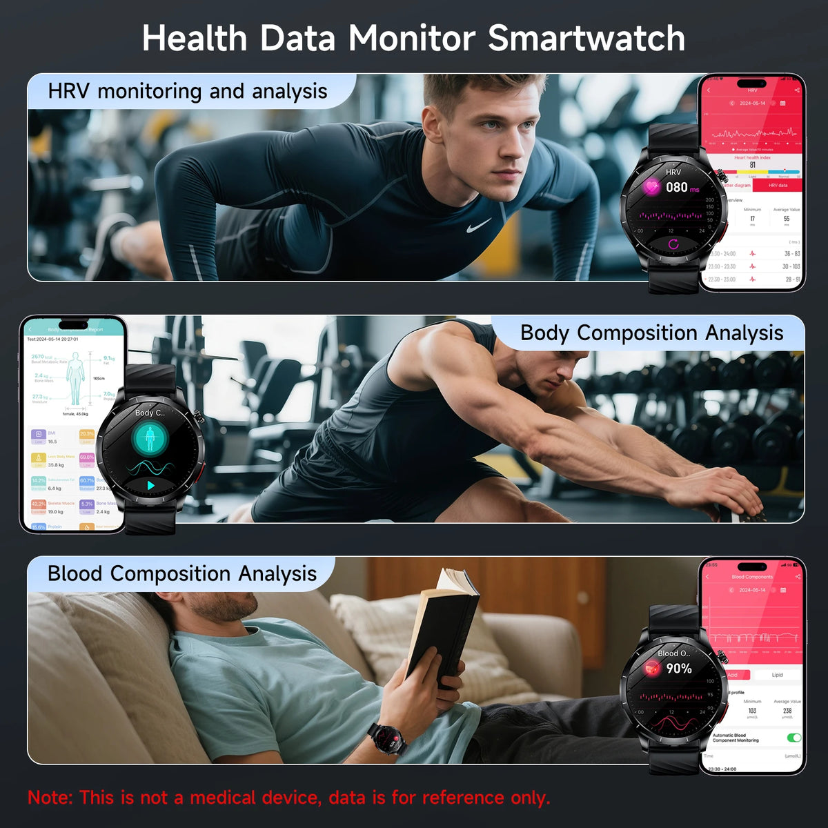 Marsyu ECG PPG Smartwatch For Comprehensive Health And Fitness Monitoring