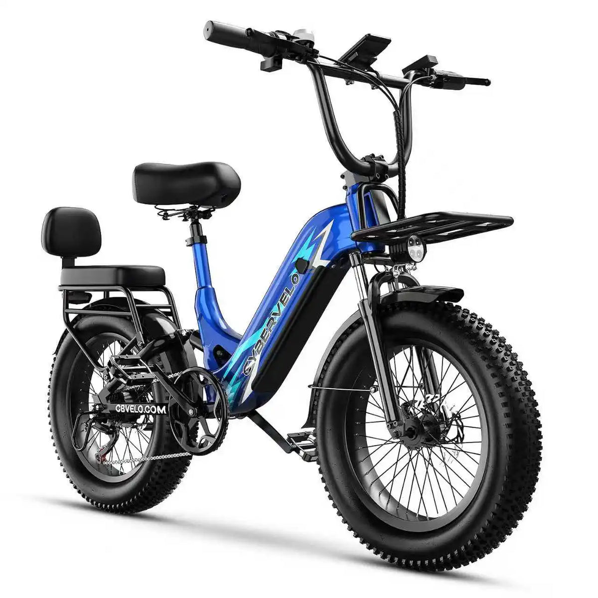 Cybervelo Step-Thru E-Bike With 1500W Peak Motor And 7-Speed Battery