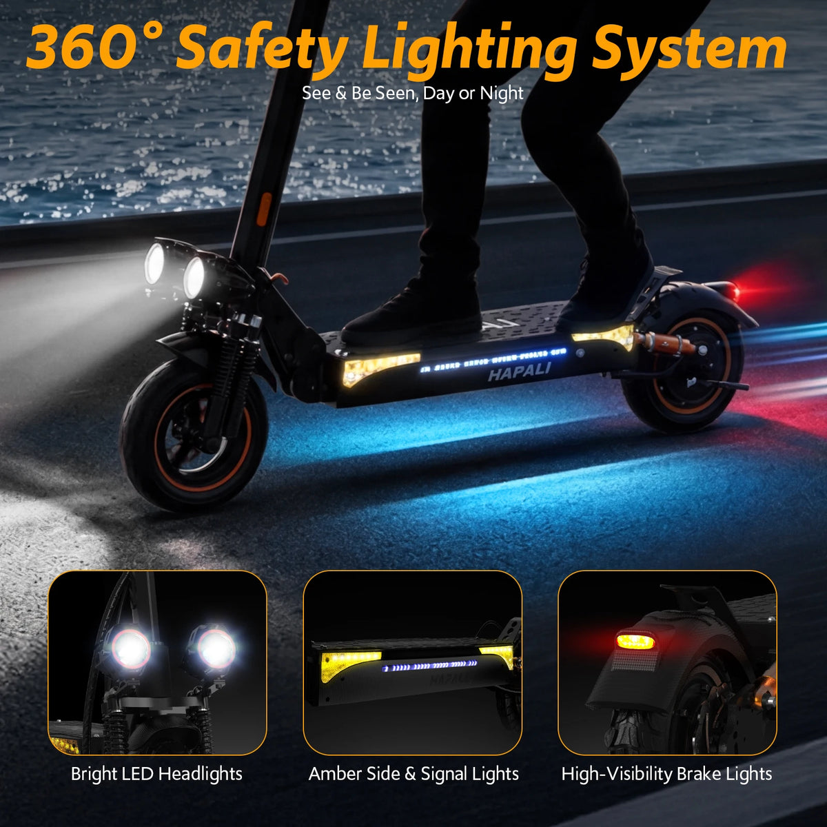 Osboo Dual Suspension Folding Electric Scooter With 1200w Motor