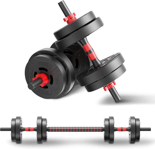 Adjustable Dual Mode Dumbbell and Barbell Set for Home Workouts