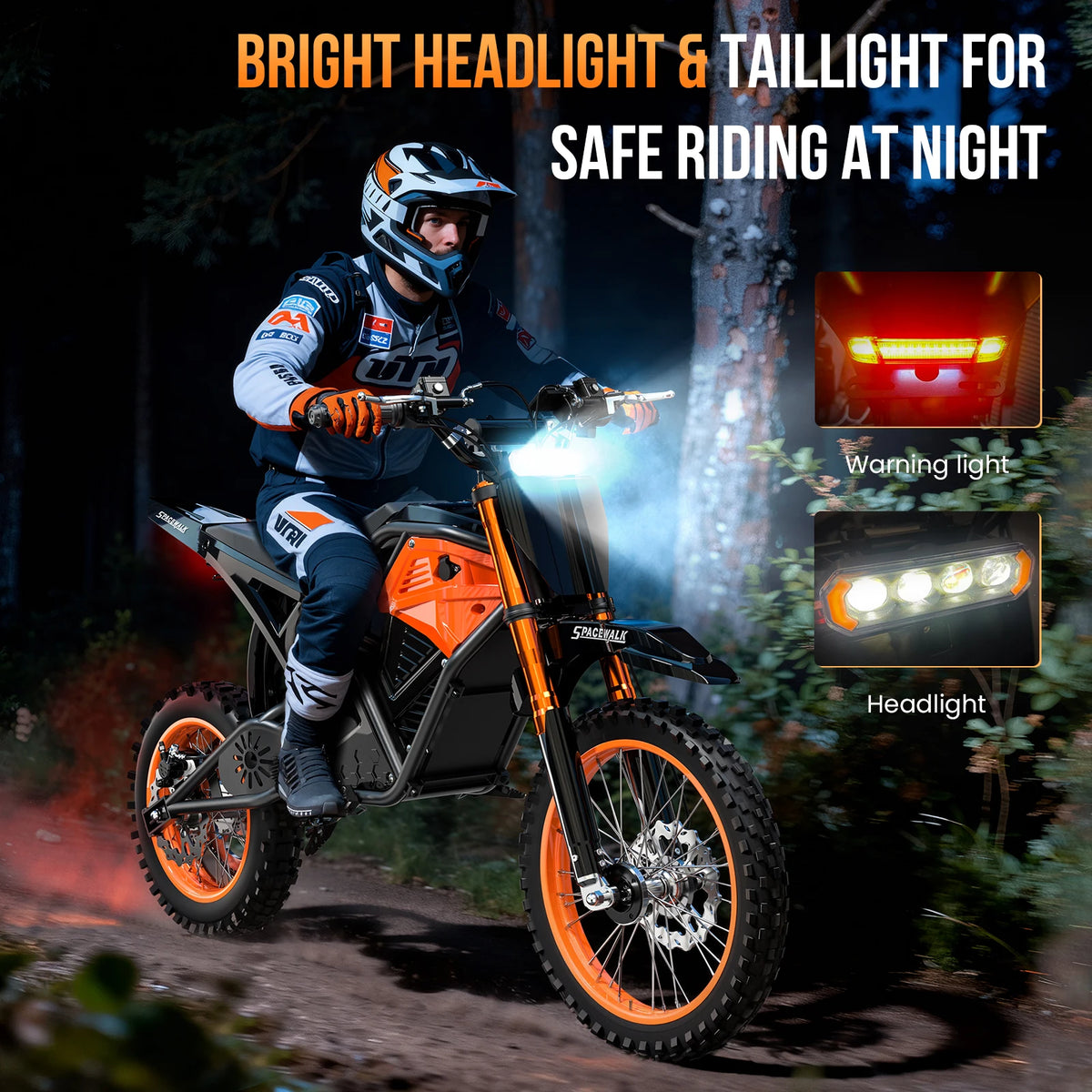 Eilleo Fat Tire Electric Dirt Bike Featuring 48V Motor