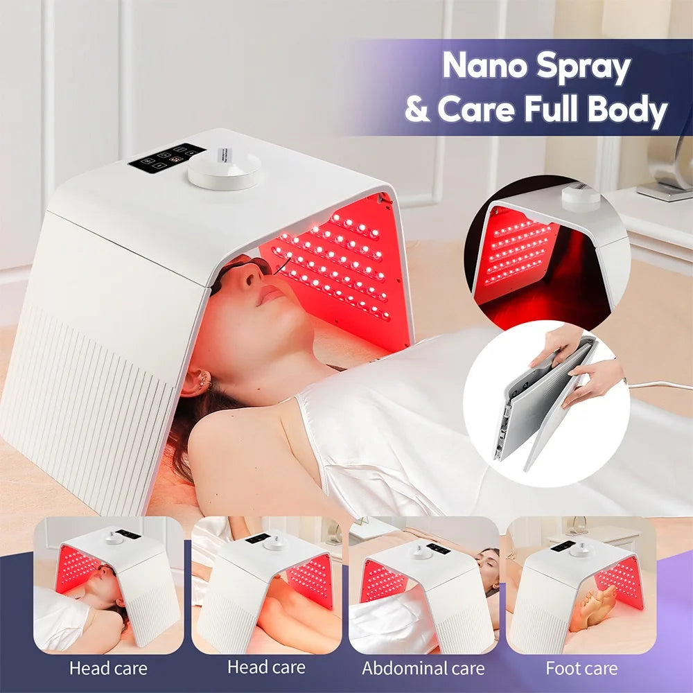 Foreverlily Foldable LED Skin Rejuvenation And Nano Spray Device