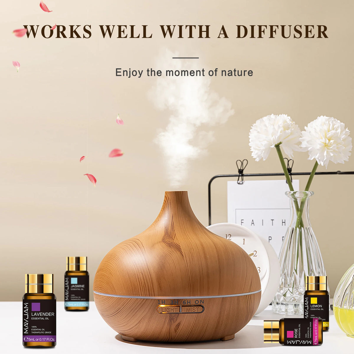 MAYJAM Pure Essential Oil Set For Home Aromatherapy Diffuser
