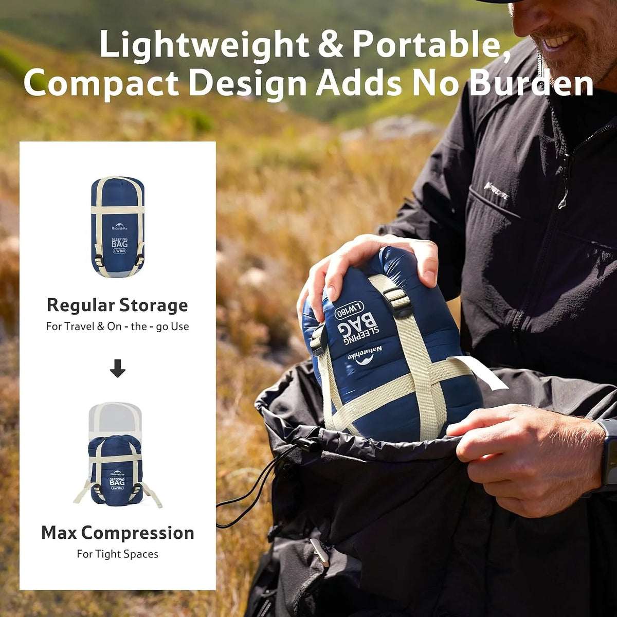 Naturehike Ultralight Envelope Sleeping Bag For Camping Hiking