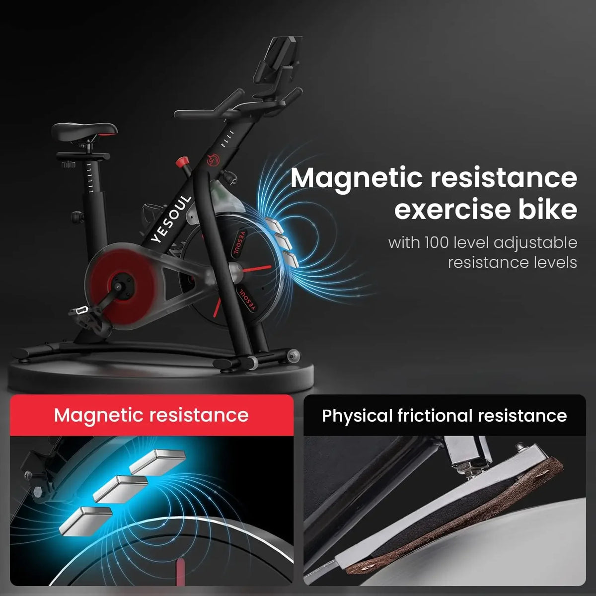 Smart Magnetic Resistance Exercise Bike for Home Indoor Cycling