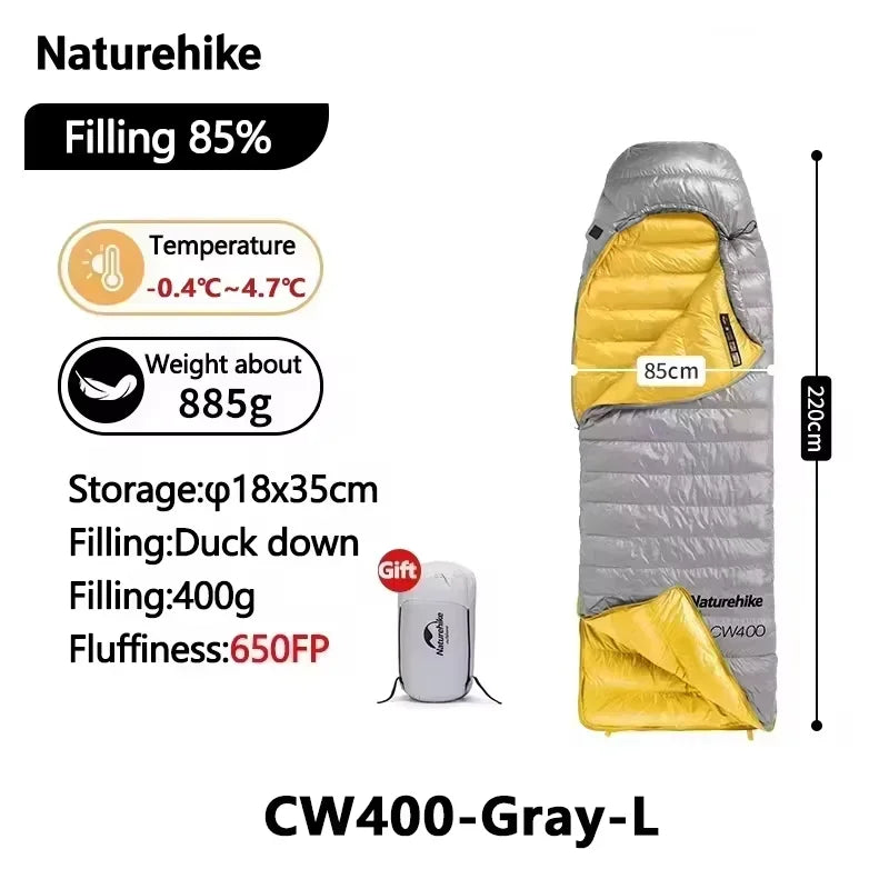Naturehike CW400 Ultralight 650FP Duck Down Sleeping Bag Four Seasons