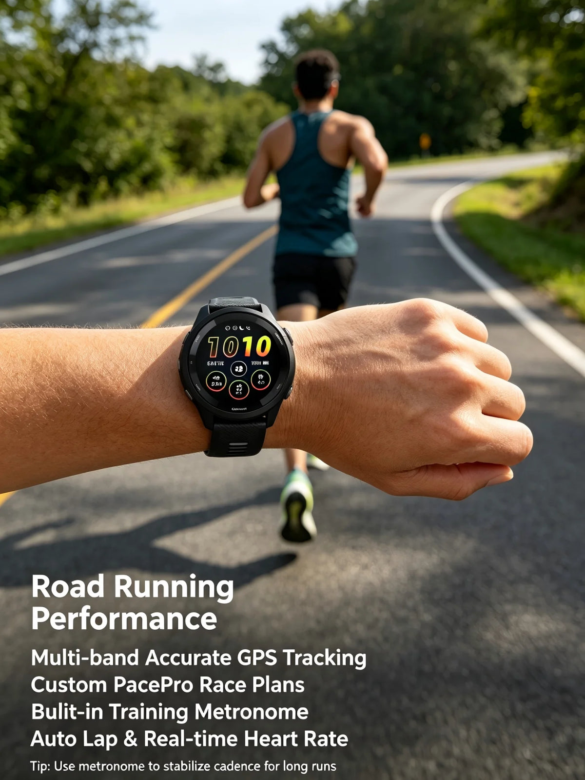 Garmin Forerunner 265 GPS Running Smartwatch With Heart Rate Monitoring