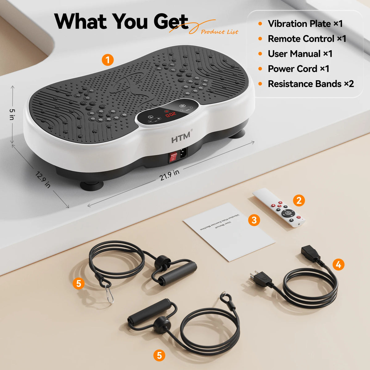 HTM Professional Whole Body Vibration Plate Workout Machine