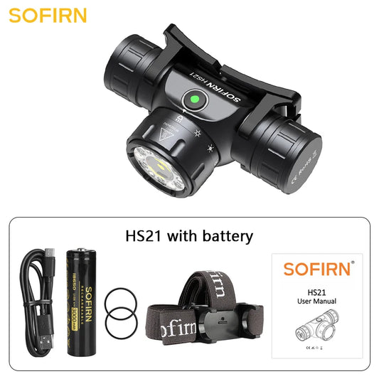 Sofirn HS21 2000 lumens SFT40 EDC Headlamp Usb C Rechargeable
