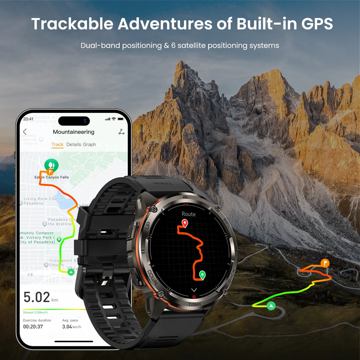 Kospet Tank T3 Gps Smartwatch Featuring Bluetooth Calls And Durability