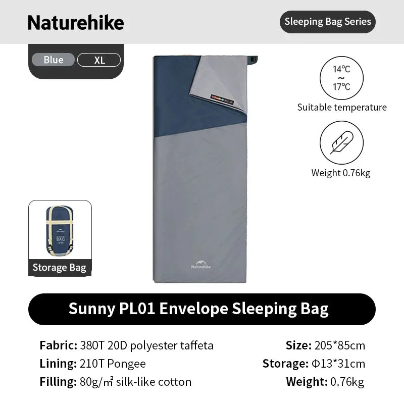 Naturehike Ultralight Envelope Sleeping Bag For Camping Hiking