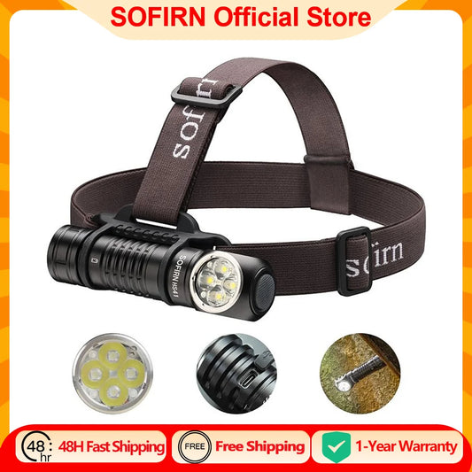 Sofirn HS41 Headlamp SST20 LED 4000LM USB C Rechargeable