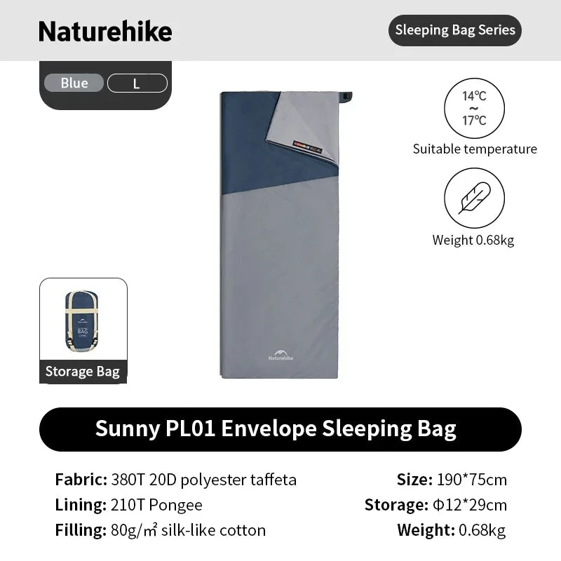 Naturehike Ultralight Envelope Sleeping Bag For Camping Hiking
