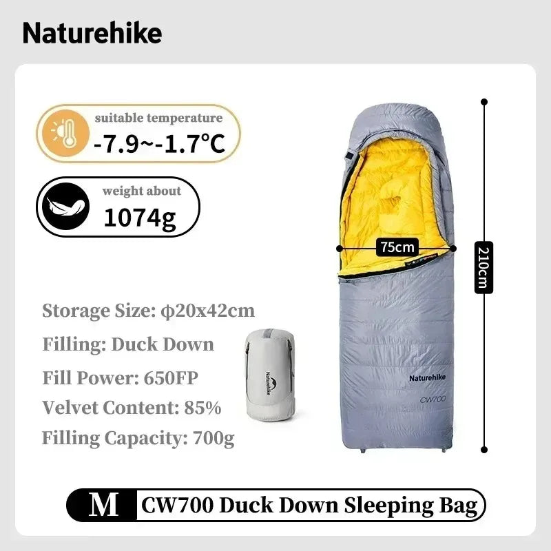 Naturehike CW400 Ultralight 650FP Duck Down Sleeping Bag Four Seasons