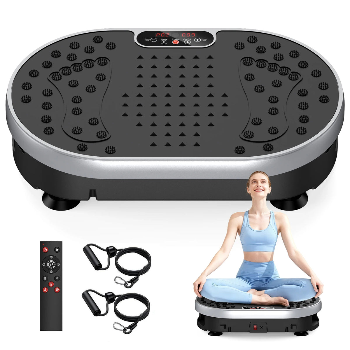 HTM Vibration Plate Exercise Machine With Remote And Led Display