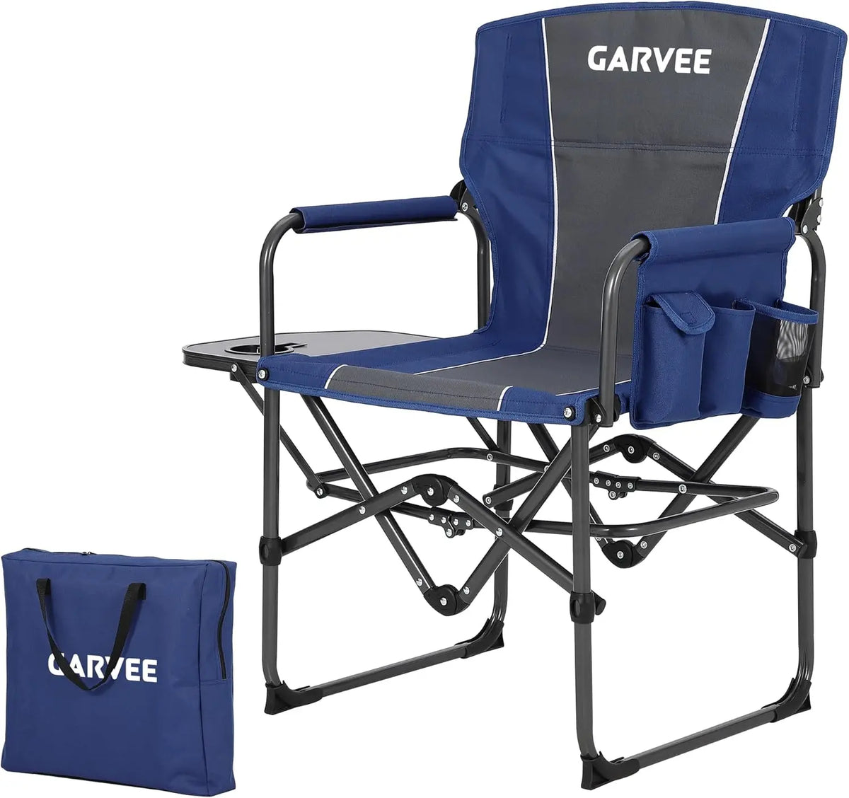 HiMISS Heavy Duty Folding Directors Chair With Cup Holder