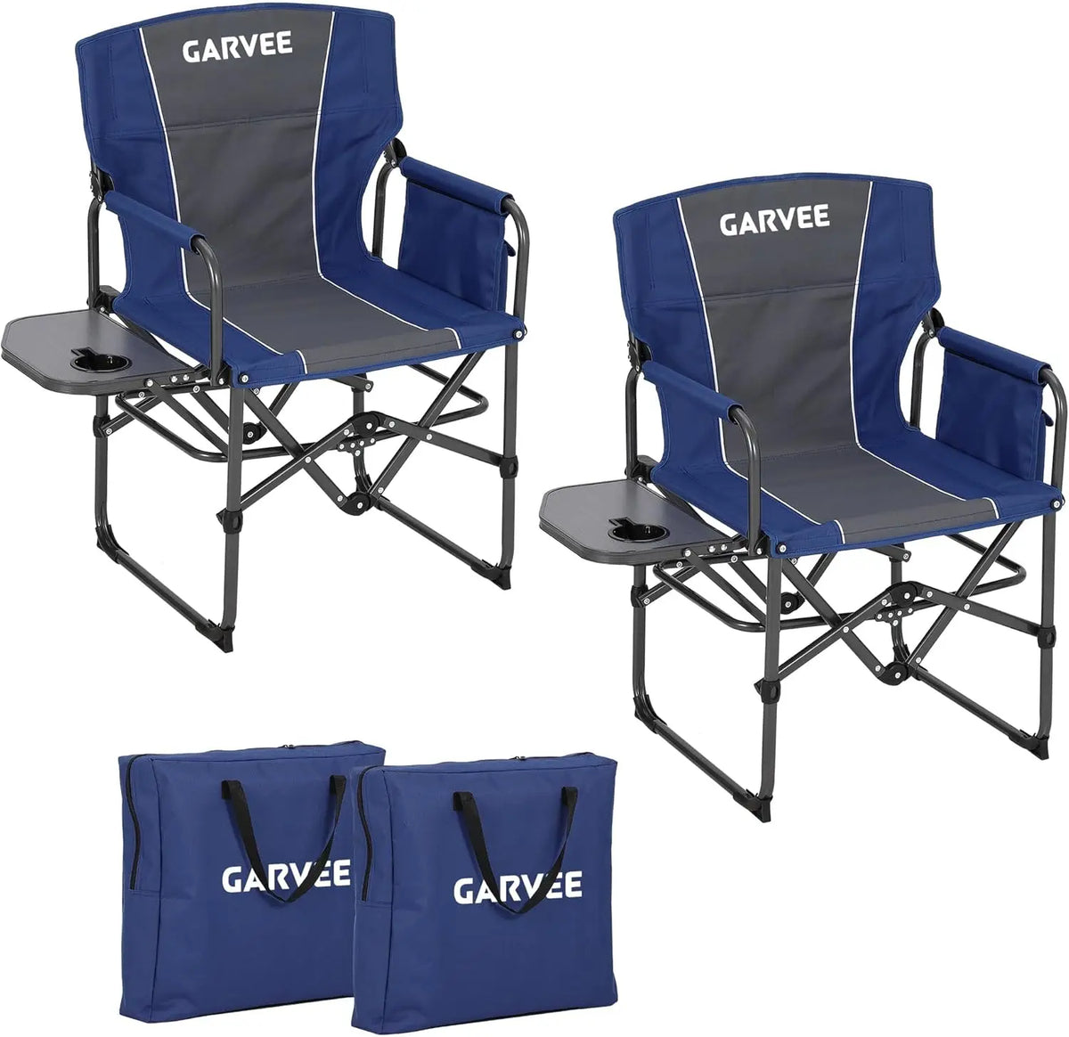 HiMISS Heavy Duty Folding Directors Chair With Cup Holder