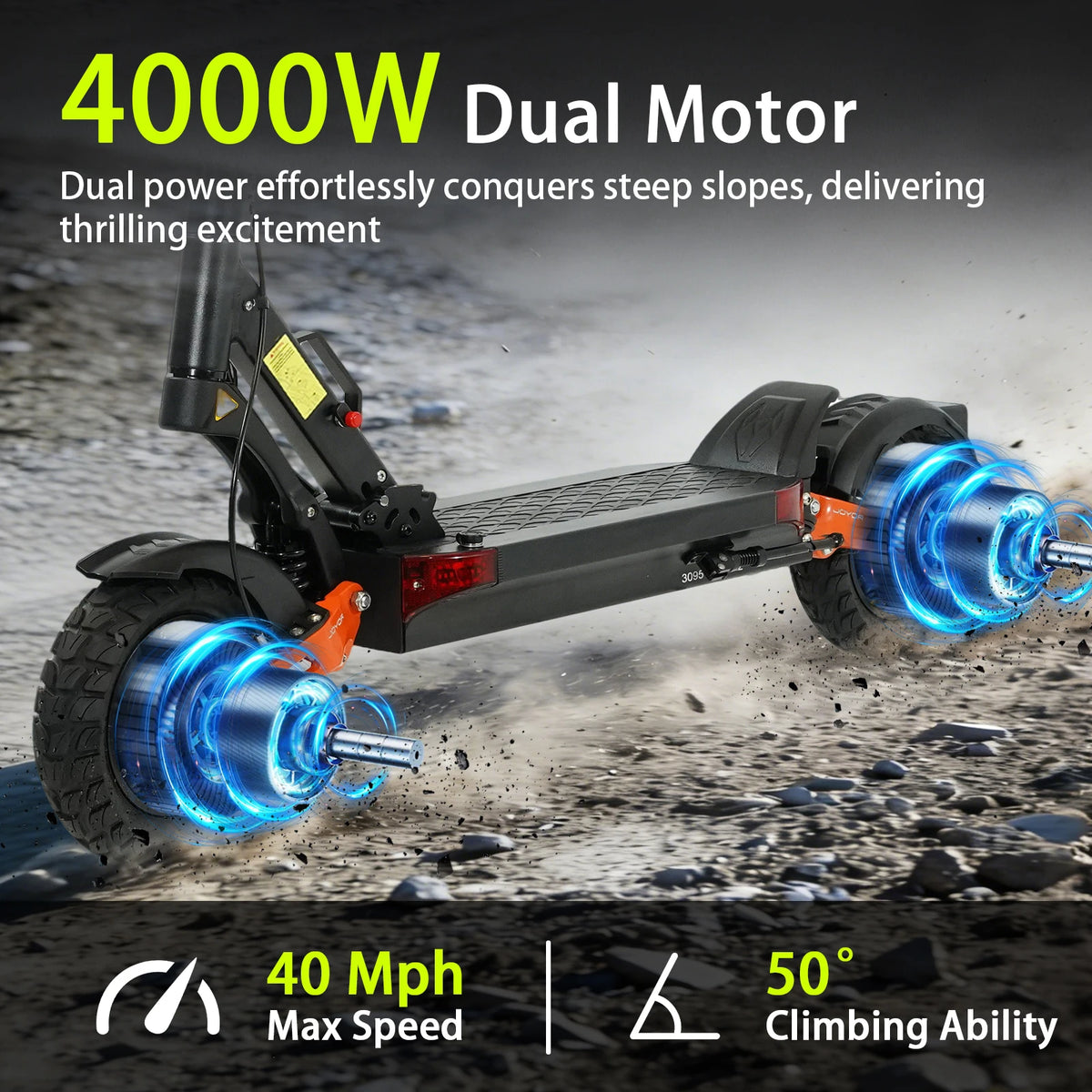 Dual Motor Electric Scooter For Adults With Long Range