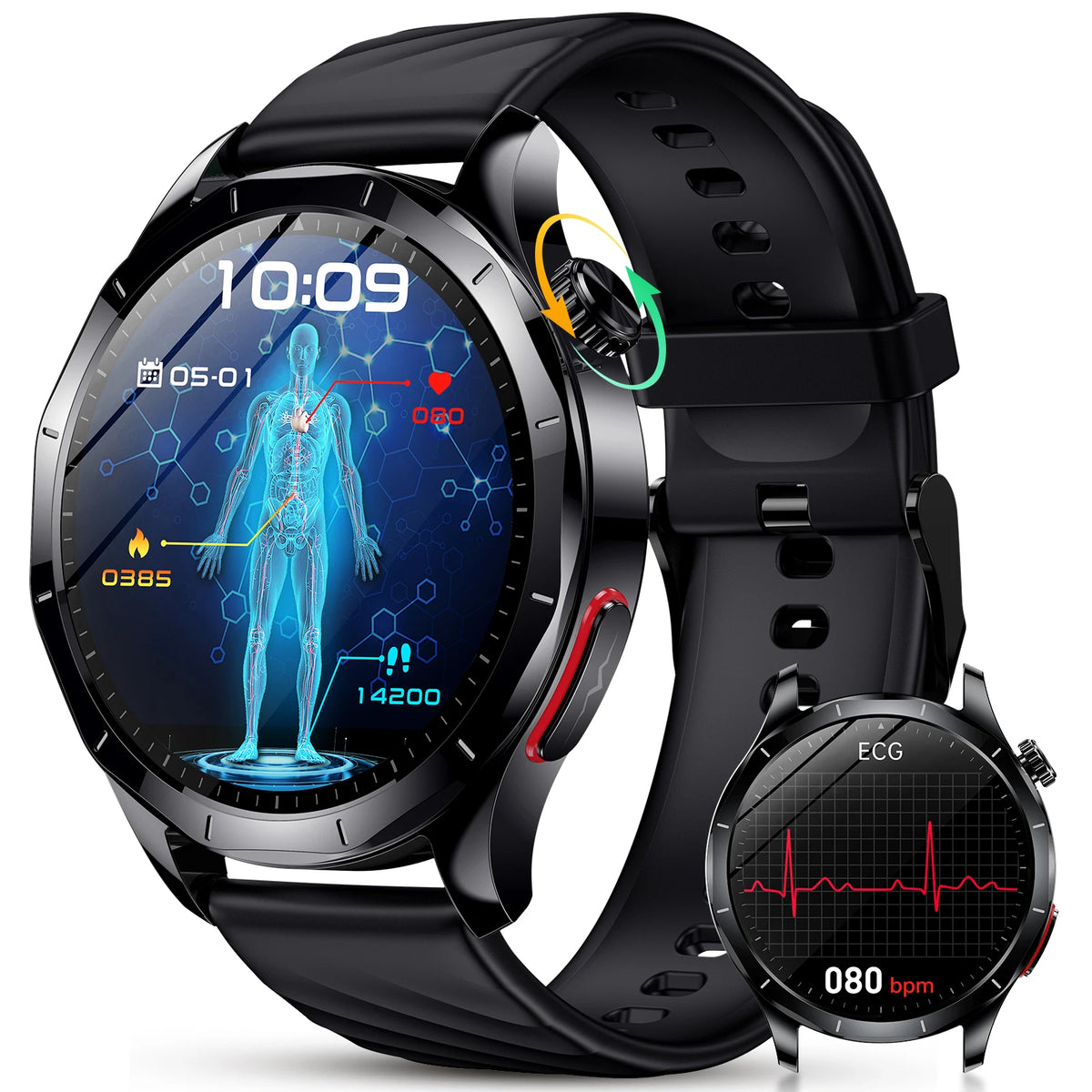 Marsyu ECG PPG Smartwatch For Comprehensive Health And Fitness Monitoring
