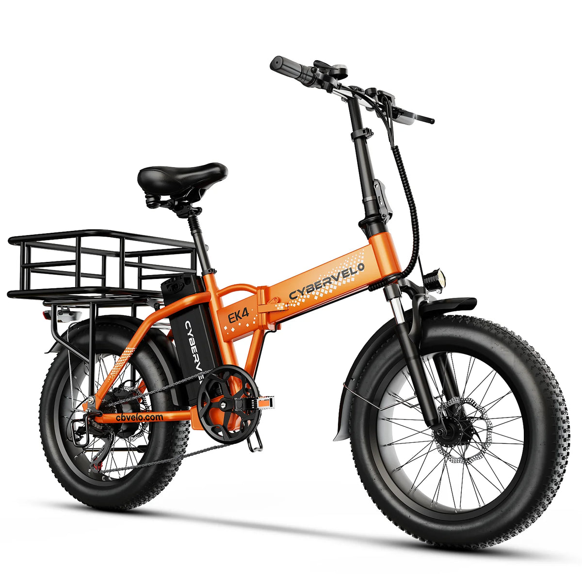 Cybervelo EK4 Folding Electric Bike With Long Range Fat Tires