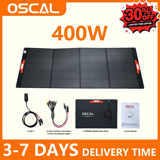 OSCAL 400W Portable Monocrystalline Solar Panel Charger