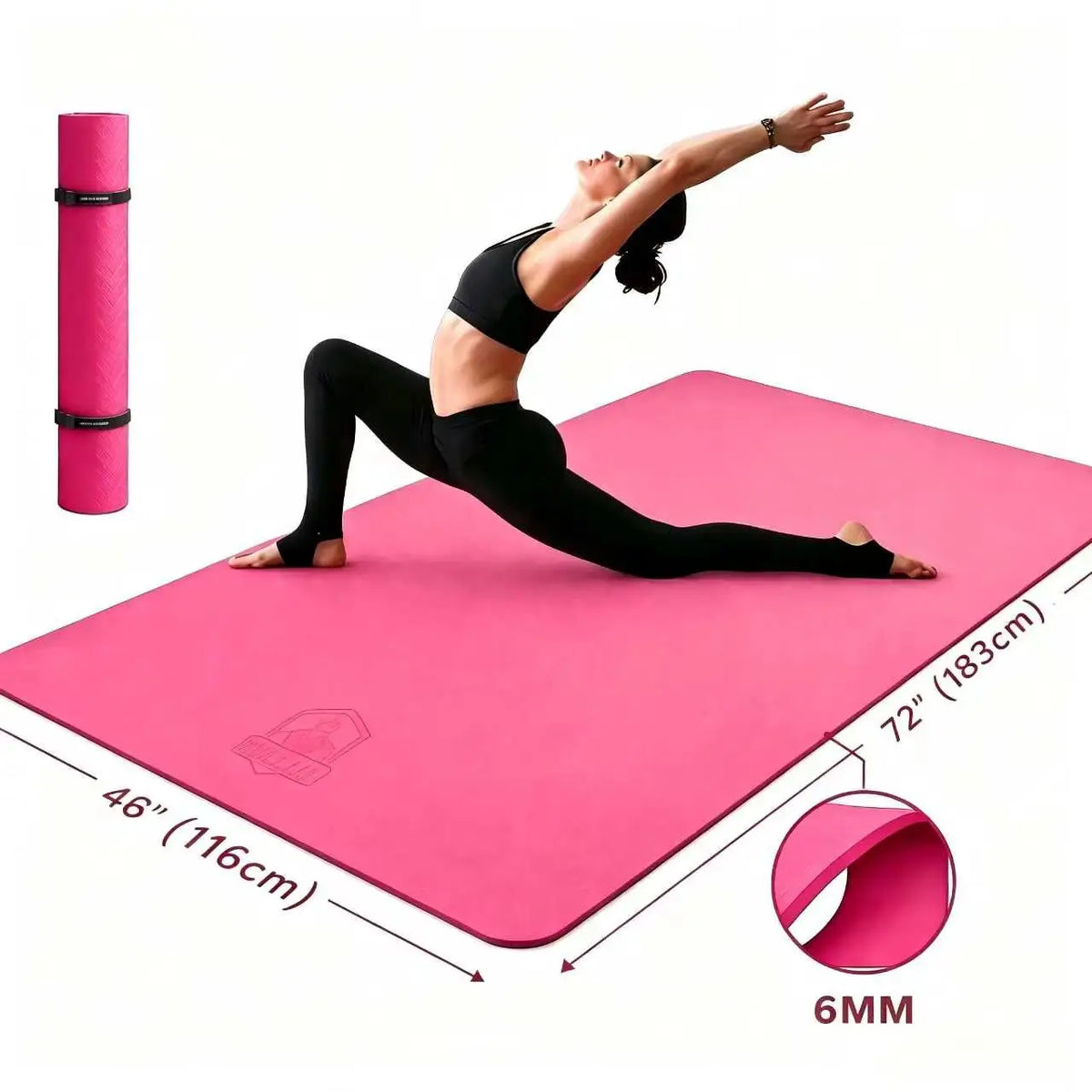 Hapbear Tpe Non Slip Double Sided Yoga Fitness Mat Bag