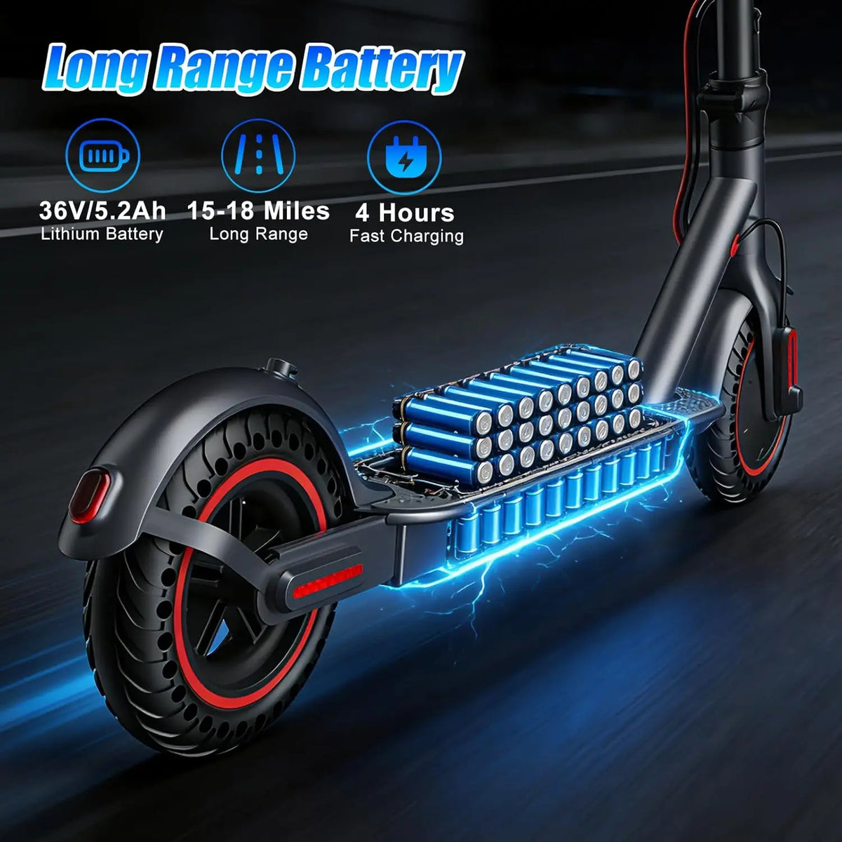 OBX Electric Scooter With App, Foldable Adult Commuter Scooter