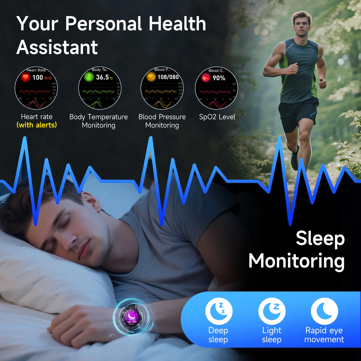 Marsyu ECG PPG Smartwatch For Comprehensive Health And Fitness Monitoring