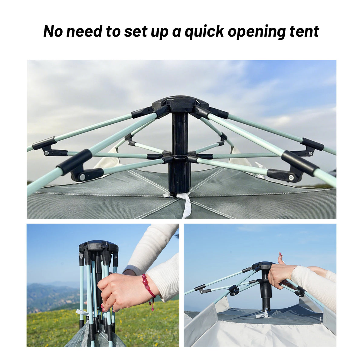 Pakicetus Quick Set Spherical Camping Tent With Ventilated Mesh